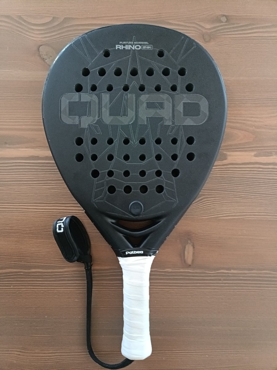 RHINO 24K QUAD Paddle Padel - Carbonio, Grigio/Nero, Ottime condizioni