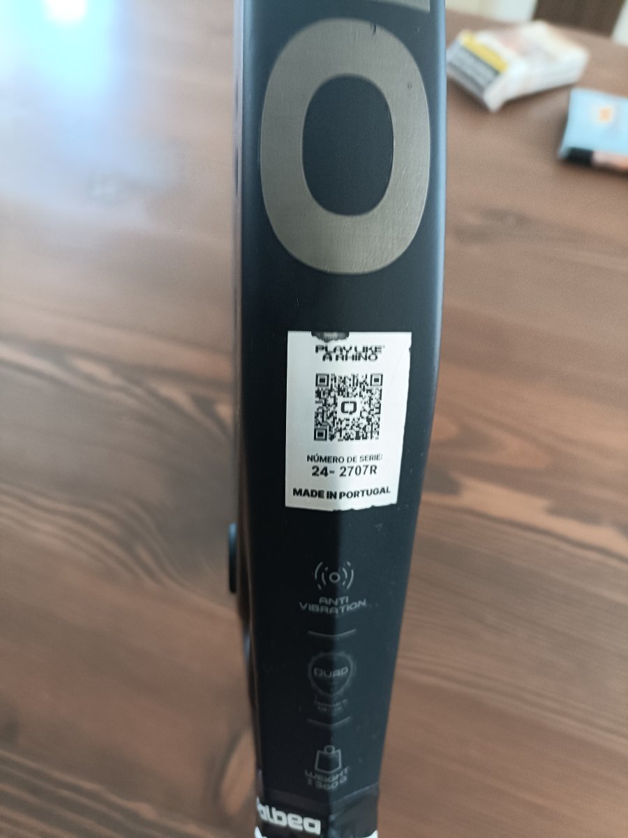 RHINO 24K QUAD Paddle Padel - Carbonio, Grigio/Nero, Ottime condizioni