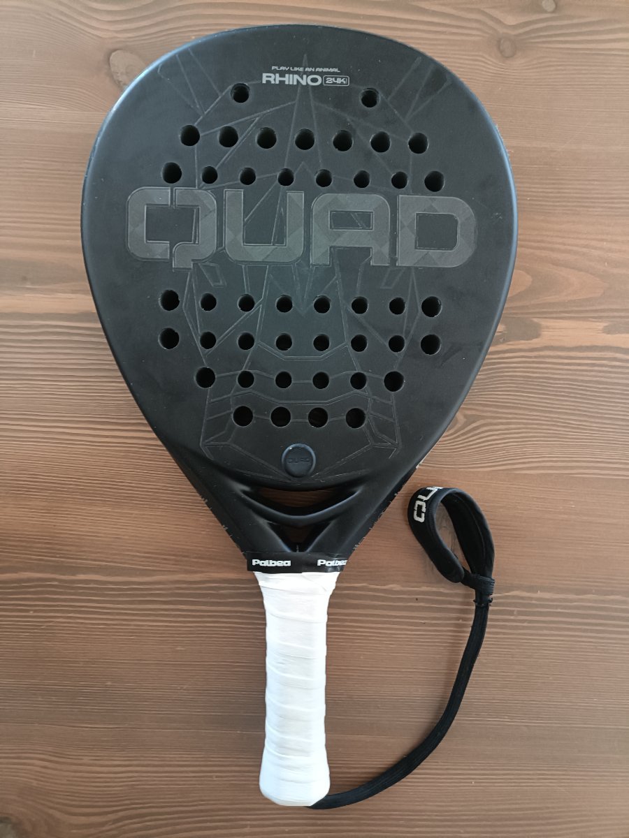 RHINO 24K QUAD Paddle Padel - Carbonio, Grigio/Nero, Ottime condizioni