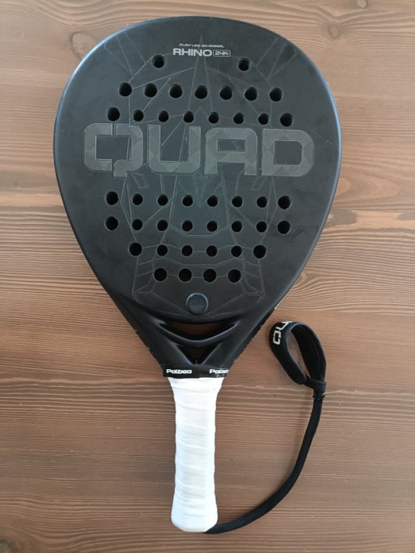 RHINO 24K QUAD Paddle Padel - Carbonio, Grigio/Nero, Ottime condizioni